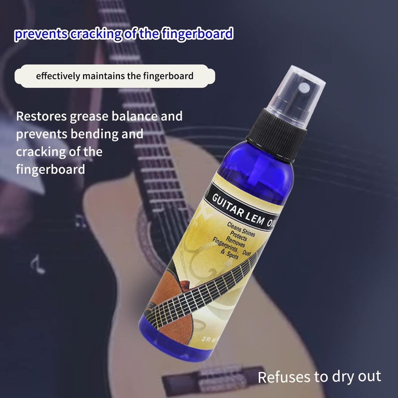 ROFFEE Store 60ml Lemon Oil, Guitar Fretboard Care/Cleaning/Polishing Accessories, Fretboard Cleaner for Guitar, Bass, Ukulele - Image 1